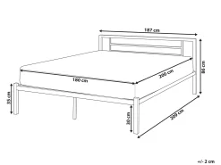 Seng Metal CUSSET 180 x 200 cm Hvid