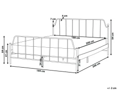 Seng Metal MAURESSAC 180 x 200 cm Sort