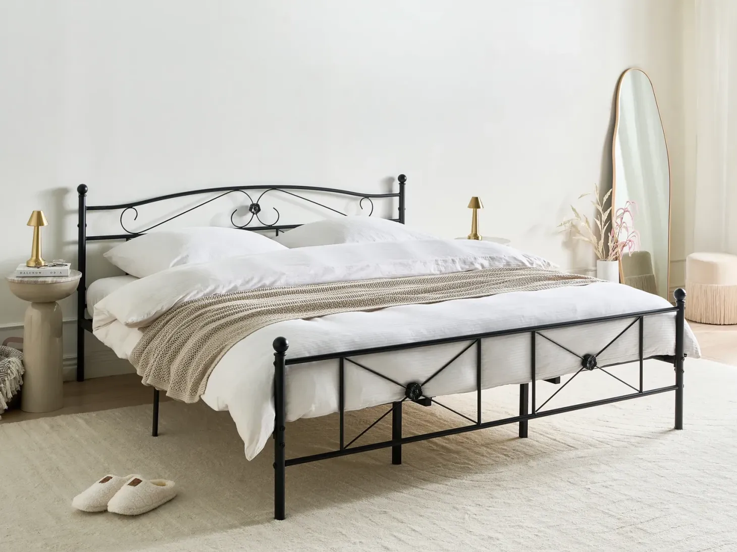 Seng Metal RODEZ 180 x 200 cm Sort