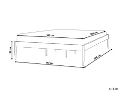 Seng Metal VAURS 180 x 200 cm Hvid