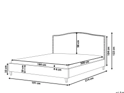 Seng MONTPELLIER 180 x 200 cm LED Multifarvet
