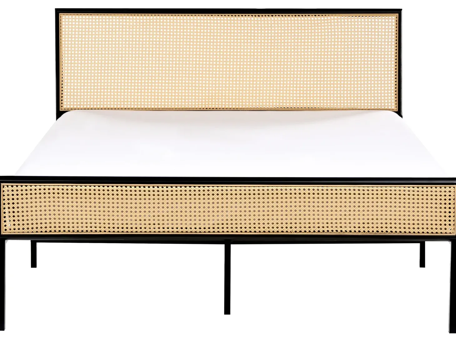 Seng PE-rattan AVANTON 140 x 200 cm Sort