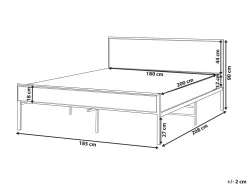 Seng PE-rattan AVANTON 180 x 200 cm Sort