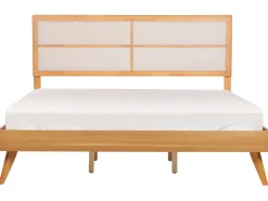 Seng POISSY 180 x 200 cm Naturlig ask