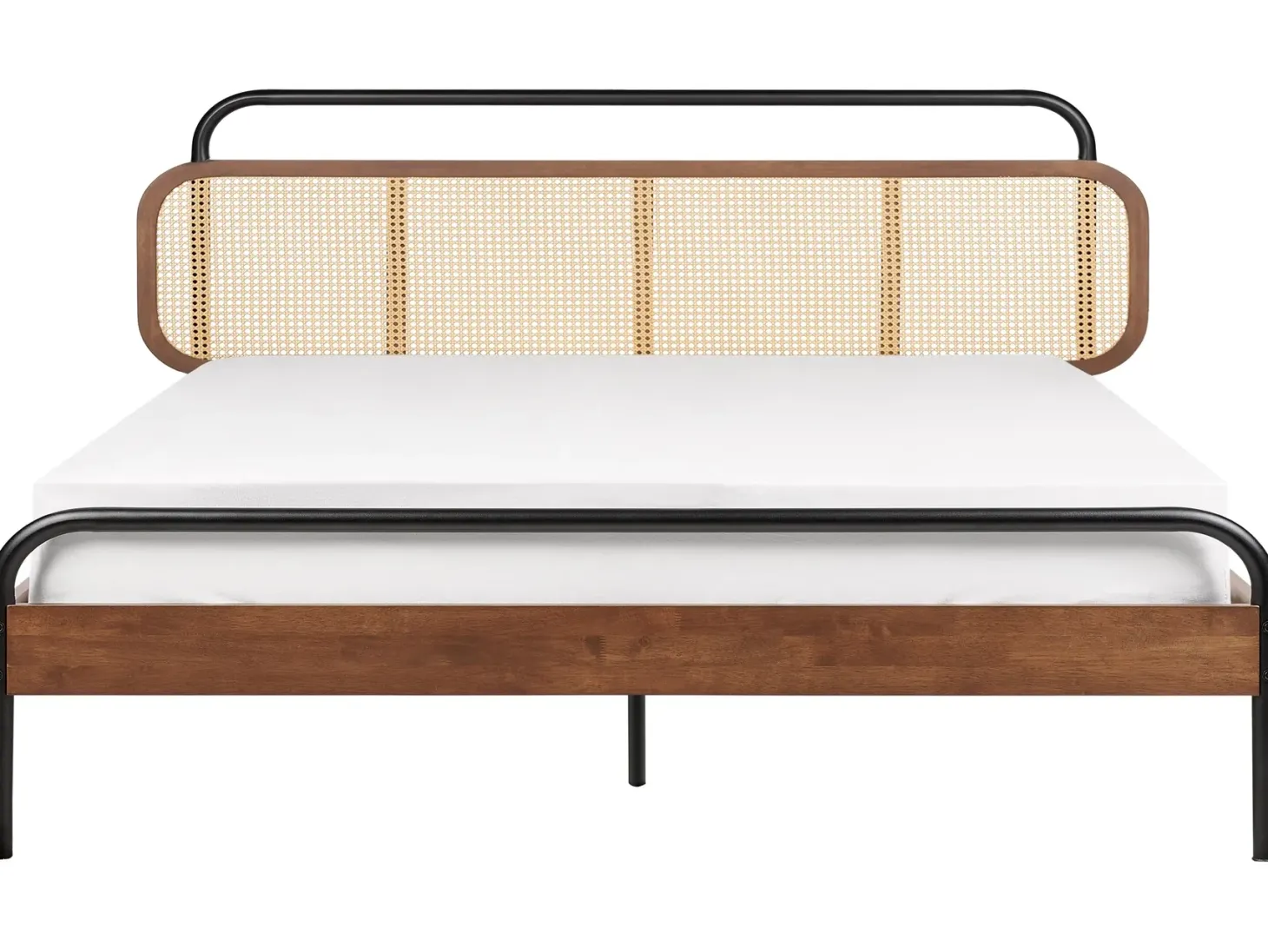 Seng Rattan BOUSSICOURT 180 x 200 cm Mørkebrun