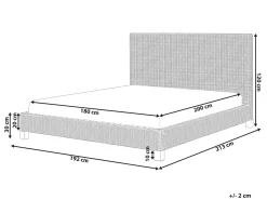Seng Rattan SALBRIS 180 x 200 cm Naturlig