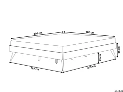Seng uden hovedgærde BERRIC 180 x 200 cm Hvid