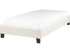 Seng uden hovedgærde Boucle ROANNE 90 x 200 cm Lys Beige