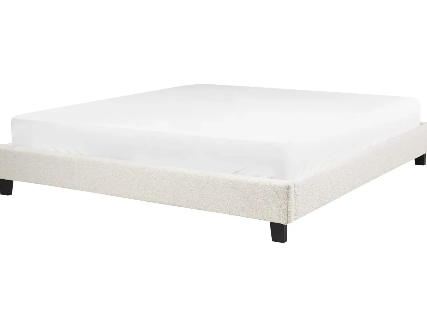 Seng uden hovedgærde Boucle ROANNE 180 x 200 cm Lys Beige