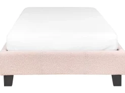 Seng uden hovedgærde Boucle ROANNE 90 x 200 cm Pastellrosa