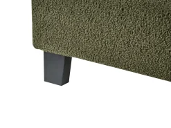 Seng uden hovedgærde Boucle ROANNE 90 x 200 cm Mørkegrøn