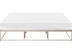 Seng uden hovedgærde Metal VIRY 180 x 200 cm Lys Beige