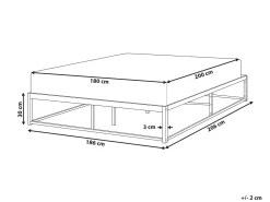 Seng uden hovedgærde Metal VIRY 180 x 200 cm Lys Beige
