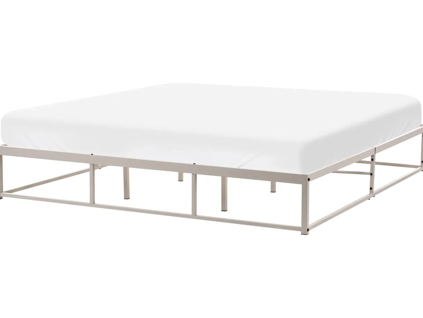 Seng uden hovedgærde Metal VIRY 180 x 200 cm Lys Beige
