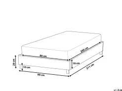Seng uden hovedgærde ROANNE 90 x 200 cm Grå
