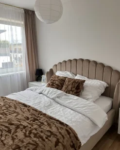 Seng Velour AMBILLOU 180 x 200 cm Brungrå