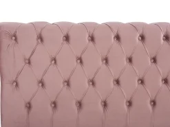 Seng Velour AVALLON 180 x 200 cm Lyserød