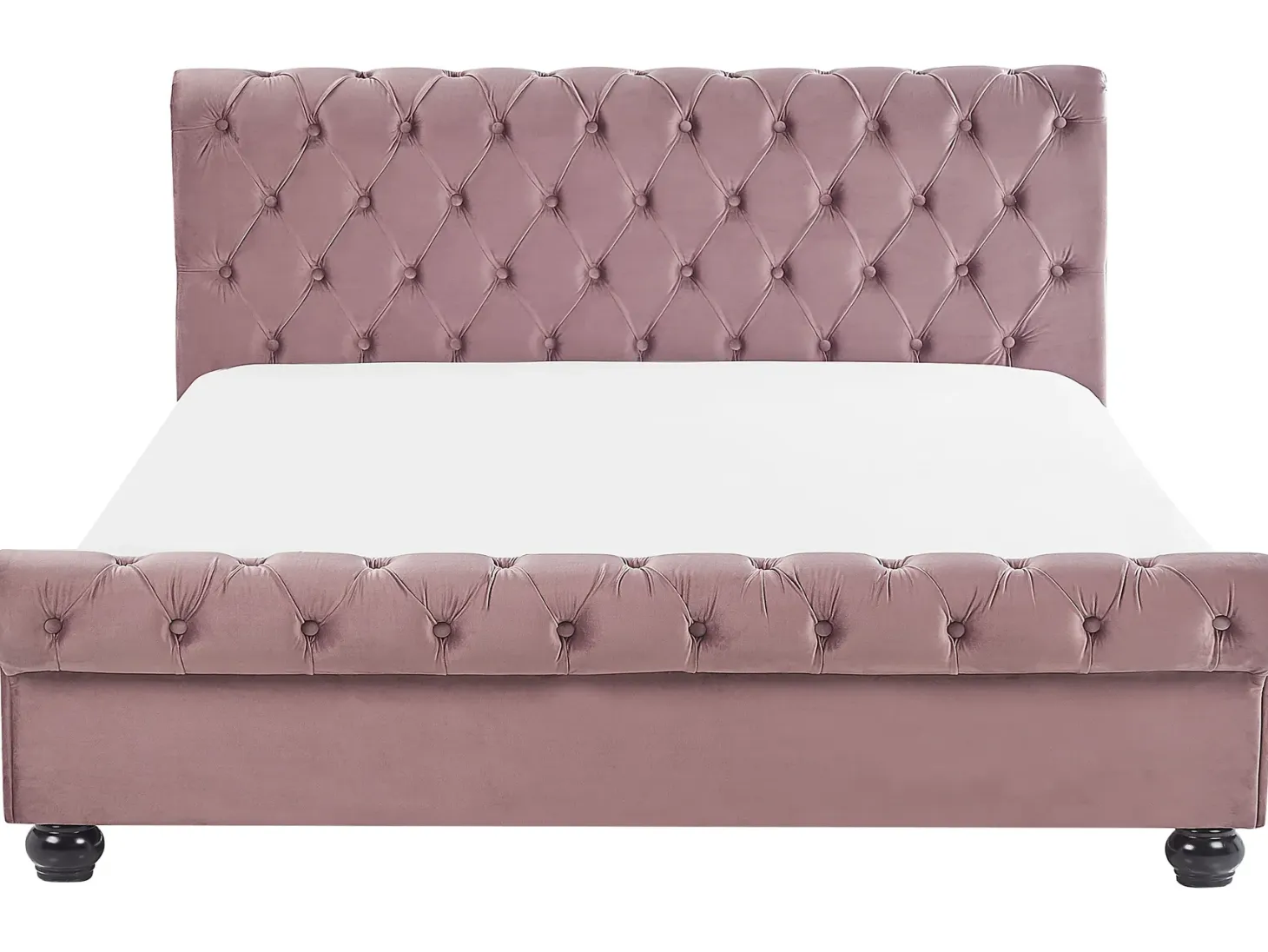 Seng Velour AVALLON 180 x 200 cm Lyserød