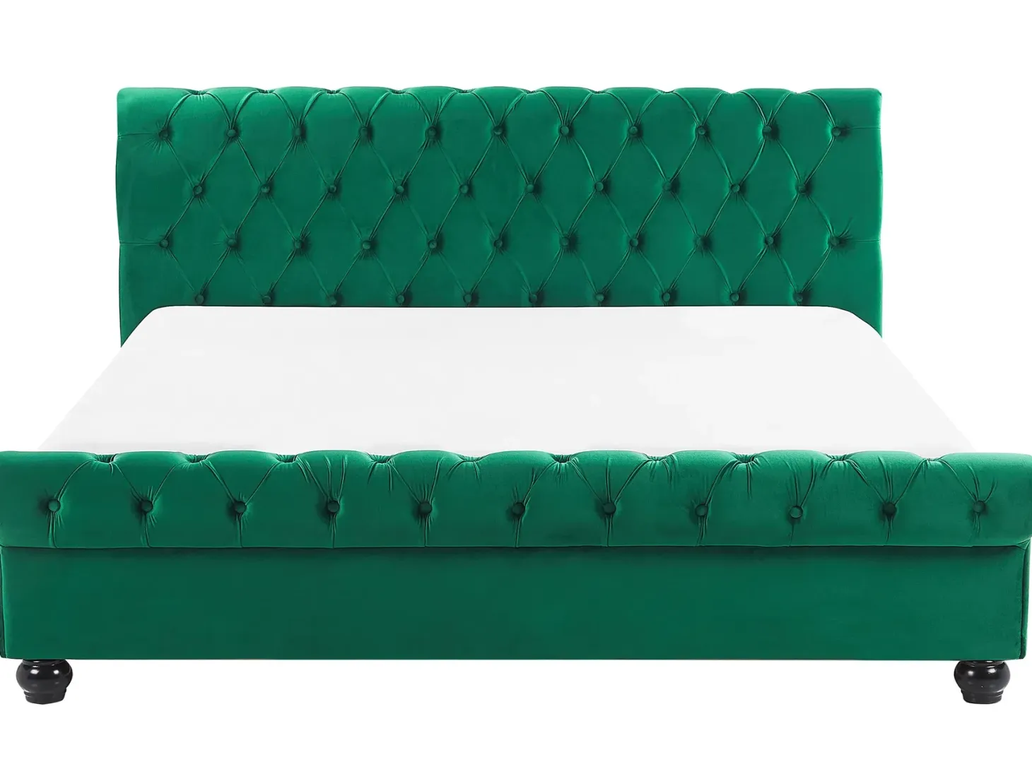 Seng Velour AVALLON 180 x 200 cm Smaragdgrøn