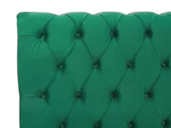 Seng Velour AVALLON 180 x 200 cm Smaragdgrøn