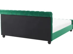 Seng Velour AVALLON 180 x 200 cm Smaragdgrøn