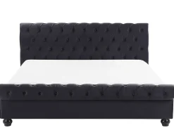 Seng Velour AVALLON 180 x 200 cm Sort