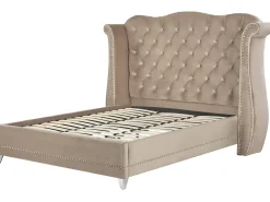 Seng Velour AYETTE 180 x 200 cm Brungrå
