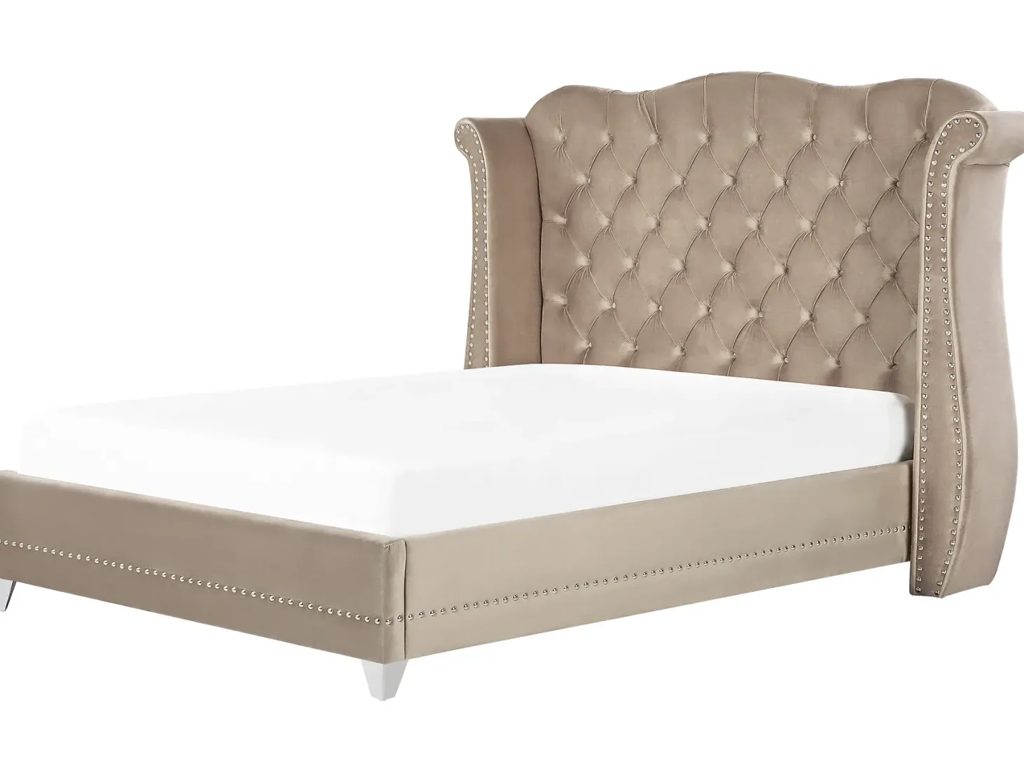 Seng Velour AYETTE 180 x 200 cm Brungrå