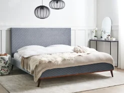 Seng Velour BAYONNE 180 x 200 cm Lysegrå