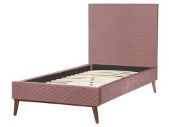 Seng Velour BAYONNE 90 x 200 cm Lyserød