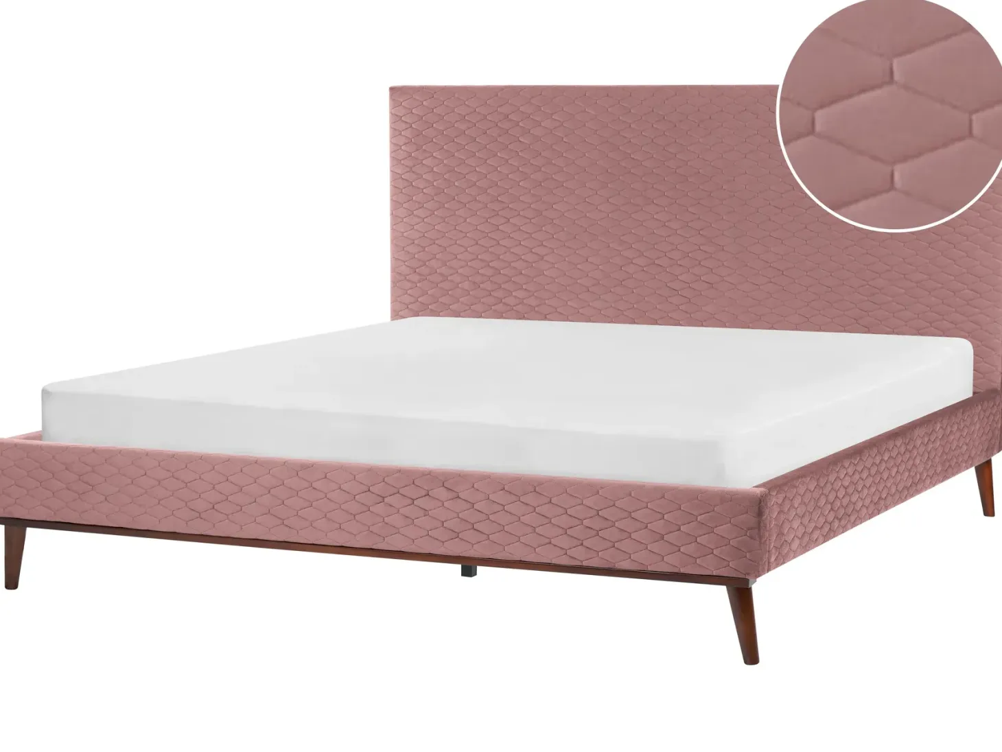 Seng Velour BAYONNE 180 x 200 cm Lyserød