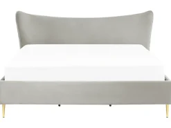Seng Velour CHALEIX 180 x 200 cm Lysegrå