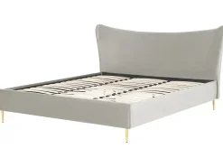 Seng Velour CHALEIX 180 x 200 cm Lysegrå