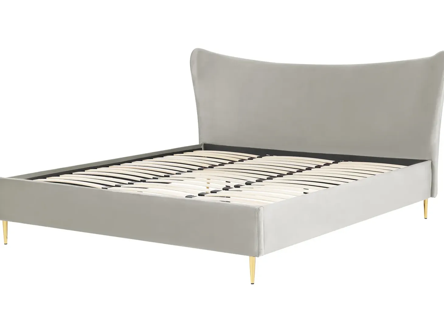 Seng Velour CHALEIX 180 x 200 cm Lysegrå