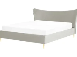 Seng Velour CHALEIX 180 x 200 cm Lysegrå