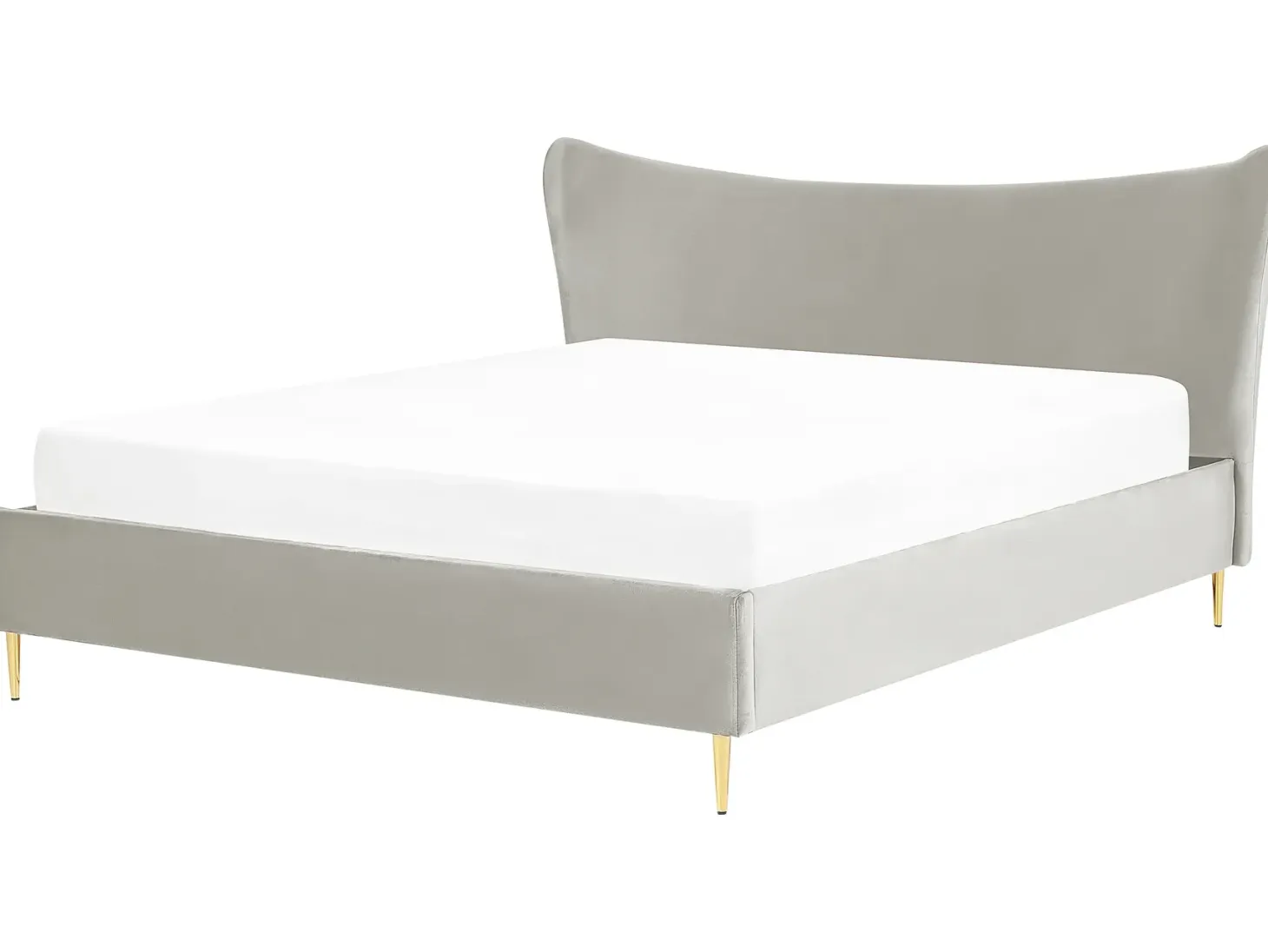 Seng Velour CHALEIX 180 x 200 cm Lysegrå