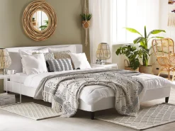 Seng Velour FITOU 180 x 200 cm Hvid