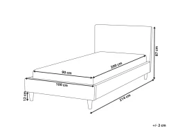 Seng Velour FITOU 90 x 200 cm Lyserød