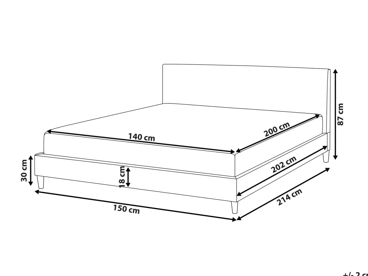 Seng Velour FITOU 140 x 200 cm Lyserød