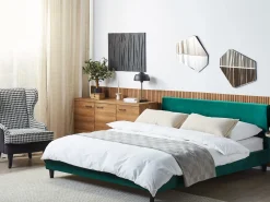 Seng Velour FITOU 180 x 200 cm Mørkegrøn