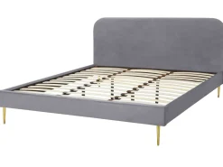 Seng Velour FLAYAT 180 x 200 cm Grå