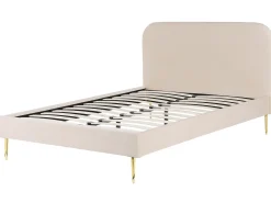 Seng Velour FLAYAT 160 x 200 cm Lys Beige