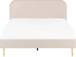 Seng Velour FLAYAT 160 x 200 cm Lys Beige