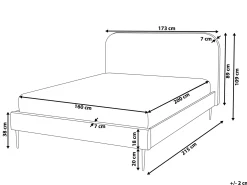 Seng Velour FLAYAT 160 x 200 cm Smaragdgrøn