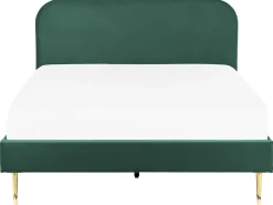 Seng Velour FLAYAT 160 x 200 cm Smaragdgrøn