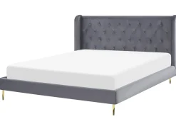 Seng Velour FORBACH 180 x 200 cm Grå