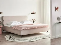 Seng Velour LESSAY 180 x 200 cm Lys Beige