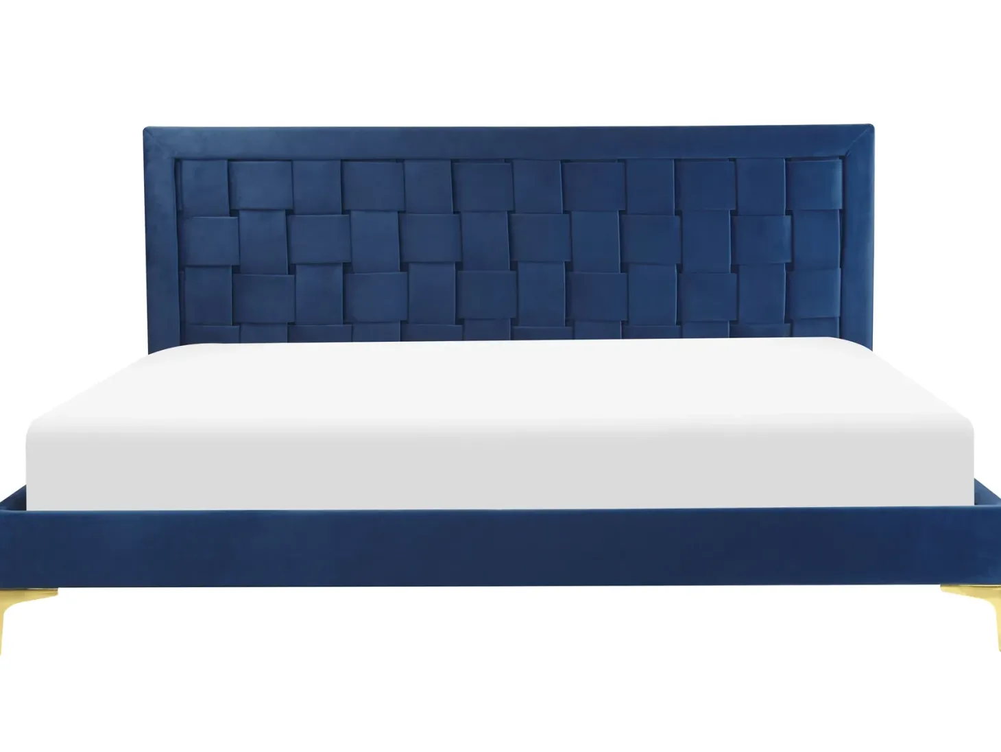 Seng Velour LIMOUX 180 x 200 cm Navy Blå
