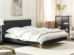 Seng Velour LIMOUX 180 x 200 cm Sort