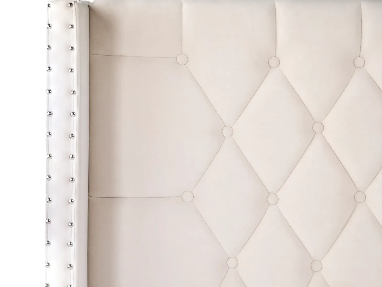 Seng Velour LUBBON 160 x 200 cm Cremehvid